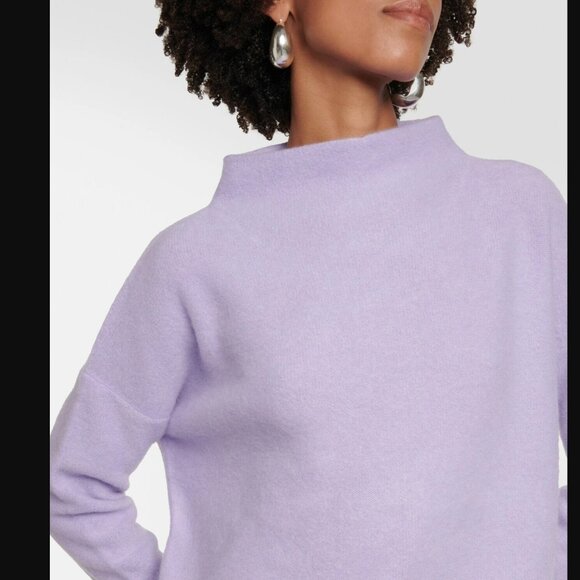 Vince Boiled Cashmere Funnel Neck Sweater – Lavender - Picture 3 of 13
